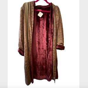 Crushed Velvet Paisley Cardigan
